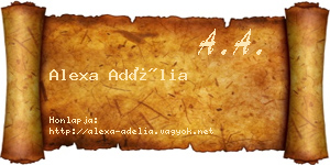 Alexa Adélia névjegykártya